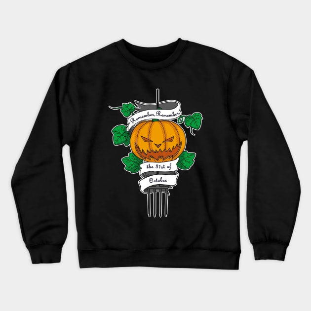 Spooky Halloween Pumpkin Tattoo Inspired Slogan Crewneck Sweatshirt by BoggsNicolas